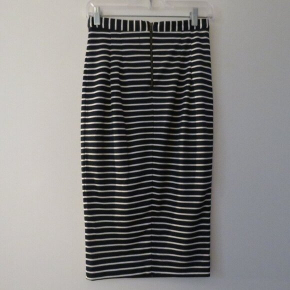 HEIDI MERRICK Kubo Navy White Striped Pencil Skirt Coastal Preppy - Size S - Picture 8 of 14